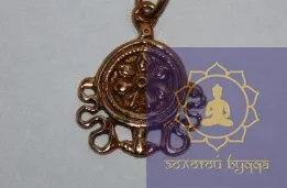 Амулет Колесо Дхармы бронза.