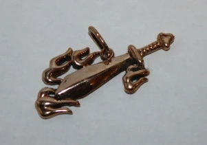 Амулет Вогняний меч бронза.