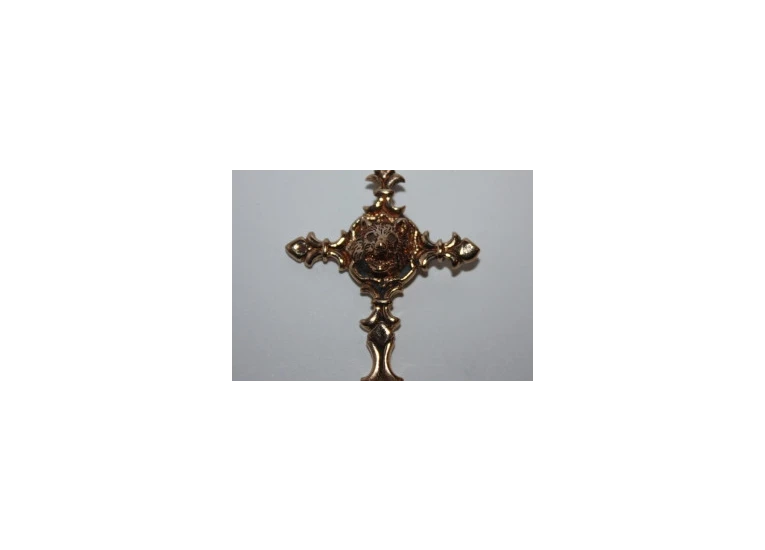 Амулет Крест с головой летучей мыши, бронза.