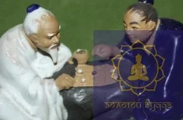 Мудрецы играющие в игру Го керамика