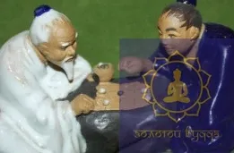 Мудрецы играющие в игру Го керамика