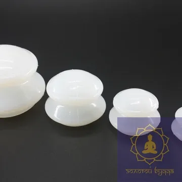 Банки силіконові для вакуумного масажу білі. Набір 4 шт.