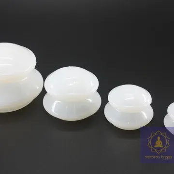 Банки силіконові для вакуумного масажу білі. Набір 4 шт.