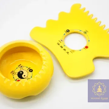 Скребок керамічний П'ять стихій жовтий