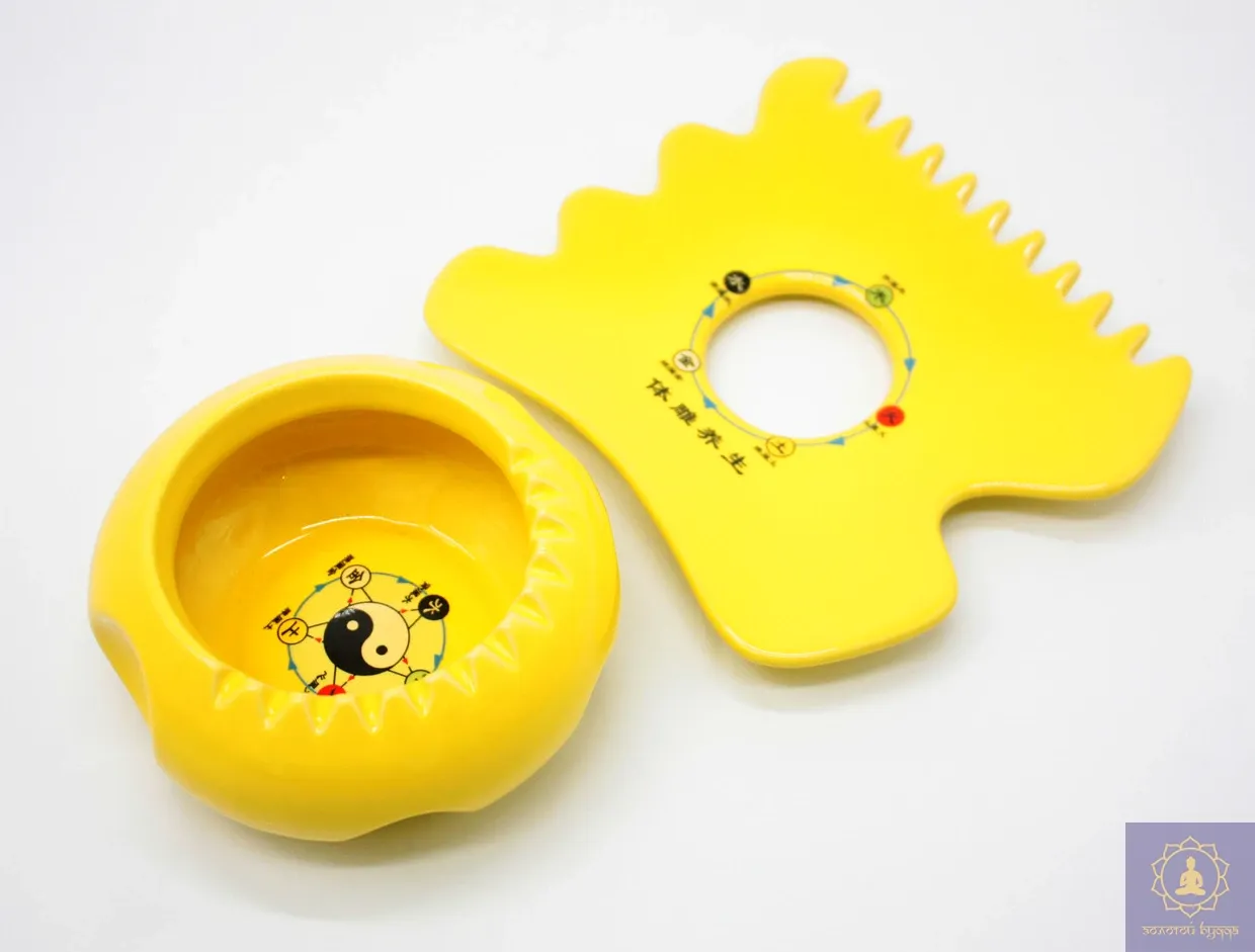 Скребок керамический Пять стихий желтый