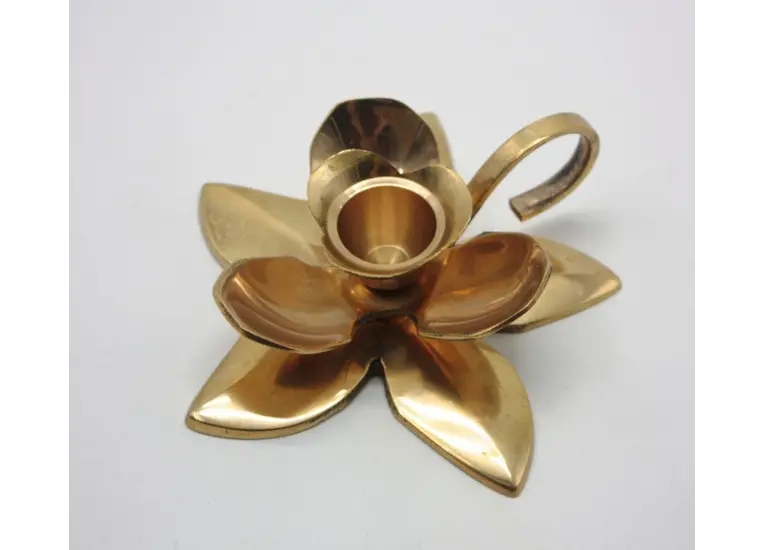 Подсвечник латунь, лотос.
