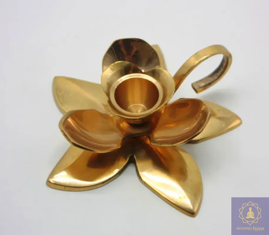 Підсвічник латунь, лотос.