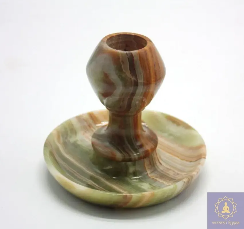 Подсвечник, оникс.