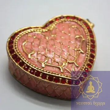 Шкатулка позолота сердце