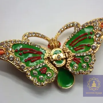 Скринька позолота метелик