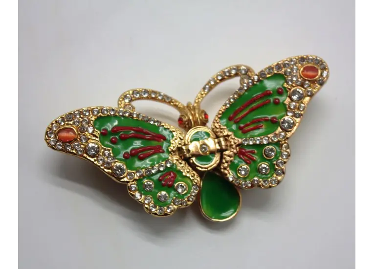 Скринька позолота метелик