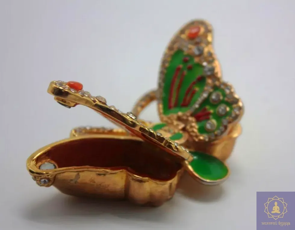 Скринька позолота метелик