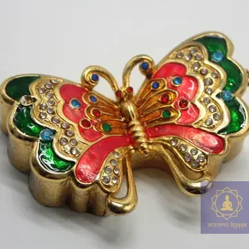 Скринька позолота метелик велика