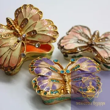 Скринька позолота метелик маленький