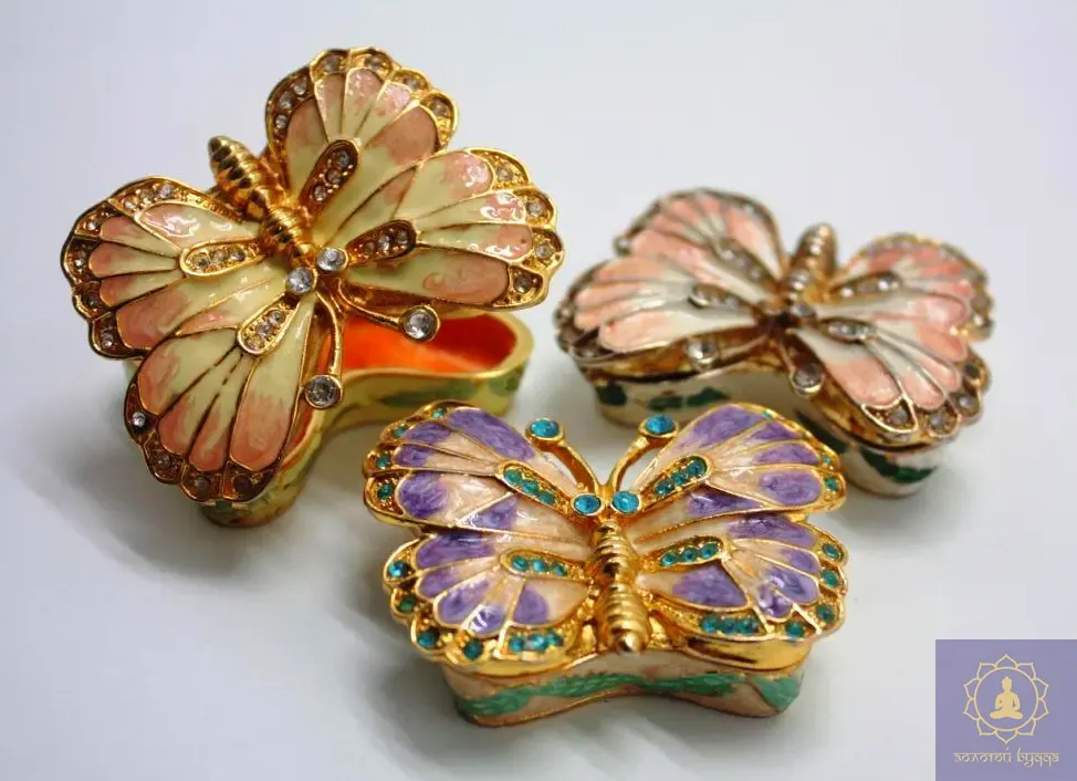 Скринька позолота метелик маленький