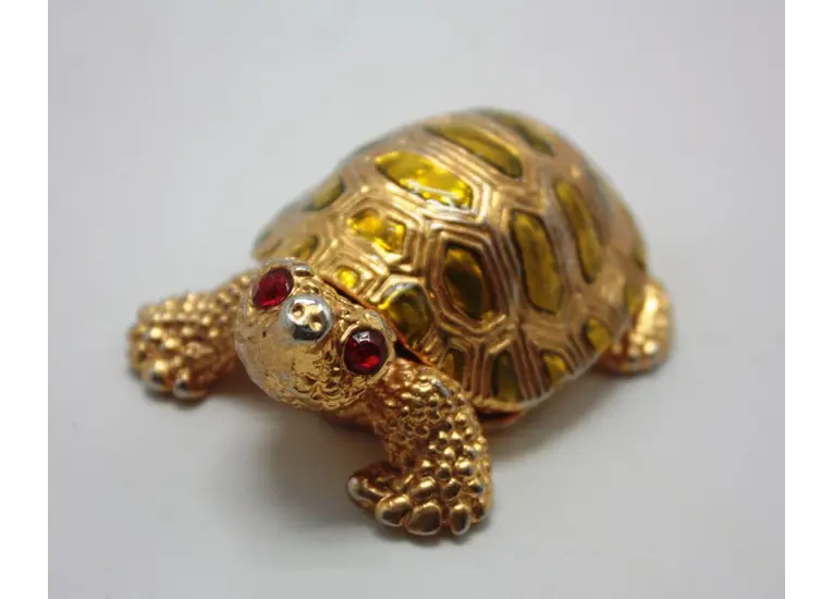 Шкатулка позолота черепаха