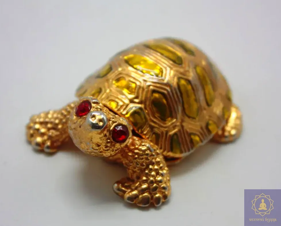 Шкатулка позолота черепаха