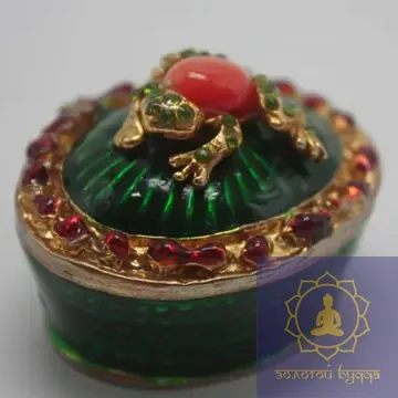 Шкатулка позолота лягушка