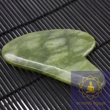 Скребок Гуаша нефрит Жад сердце