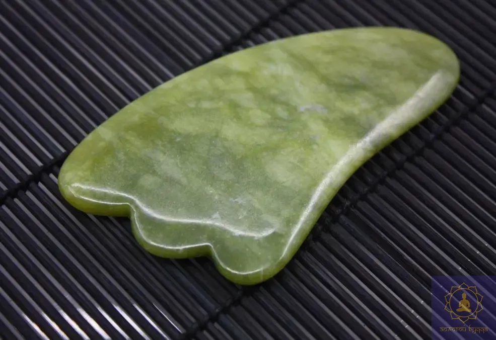 Скребок Гуаша нефрит Жад лапа 3-х палая