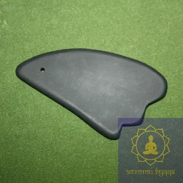 Гуаша скребок шунгит Бянь Ши лапка 3х -палая