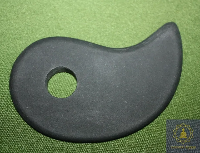 Гуаша скребок шунгіт Бянь Ши крапля з отвором