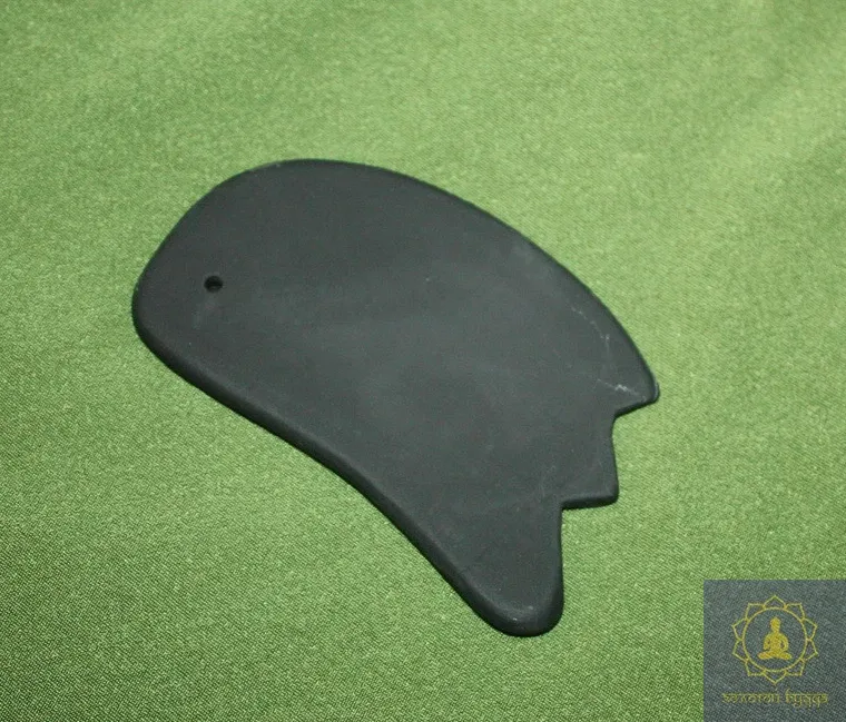 Скребок шунгіт Гуаша Бянь Ши лапка 3х-пала