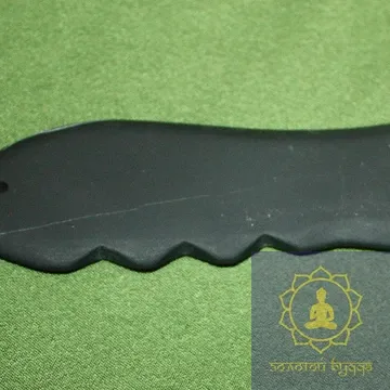 Скребок шунгіт Гуаша рибка з хвилею