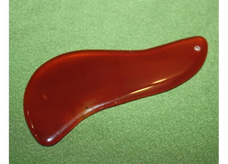 Скребок Гуаша сердолик-агат волна