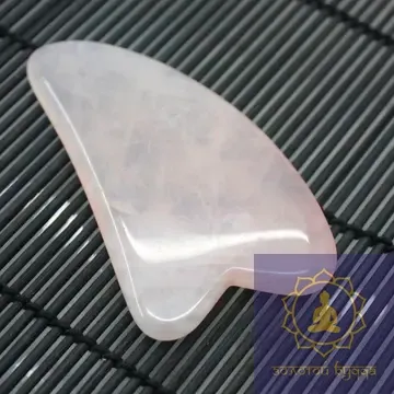 Скребок Гуаша рожевий кварц, лапка мала