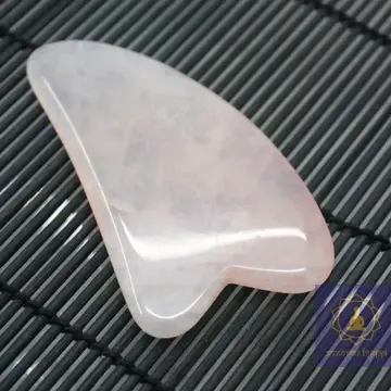 Скребок Гуаша рожевий кварц, лапка мала