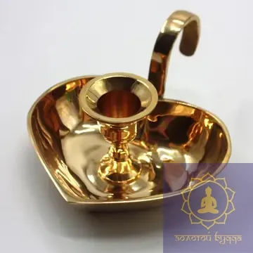 Підсвічник латунь, серце.