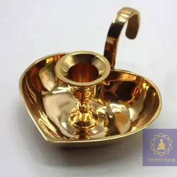 Подсвечник латунь, сердце.