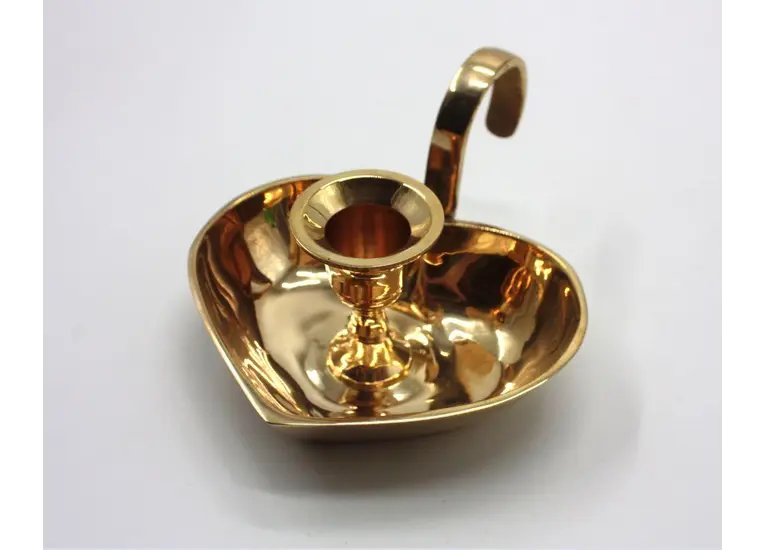 Подсвечник латунь, сердце.