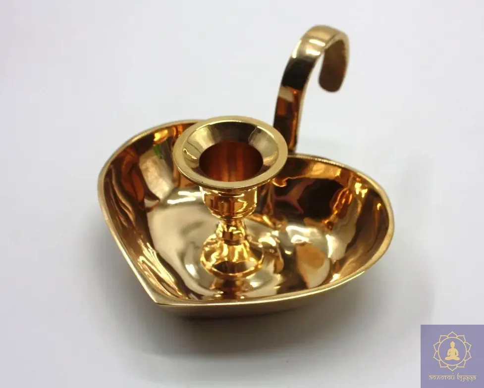 Подсвечник латунь, сердце.