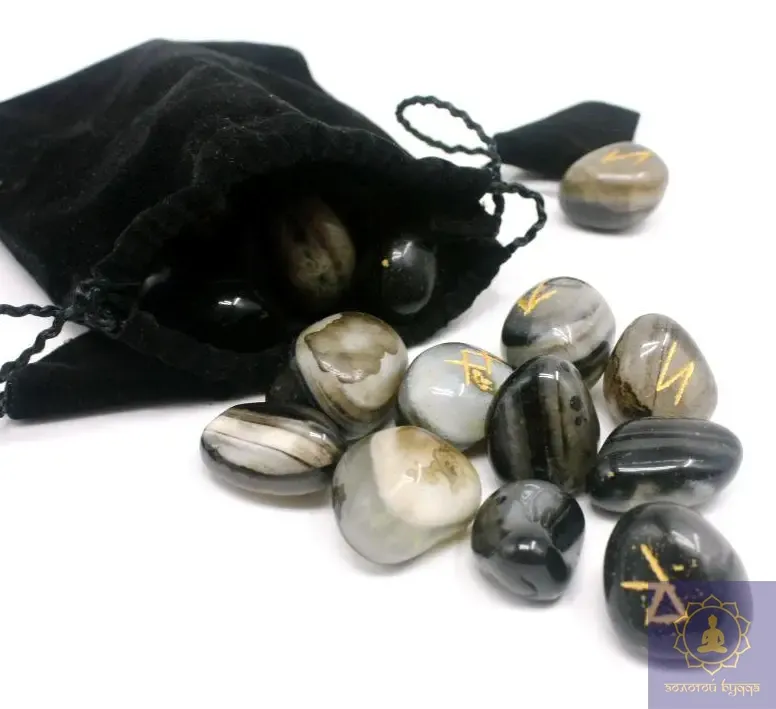 Руны из натурального камня Агат