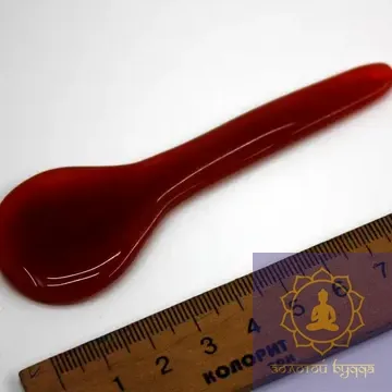 Гуаша скребок сердолік-агат ложка