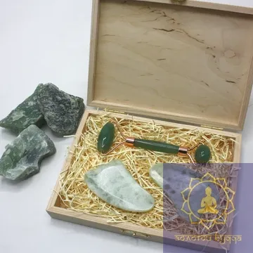 Массажный набор гуаша из нефрита