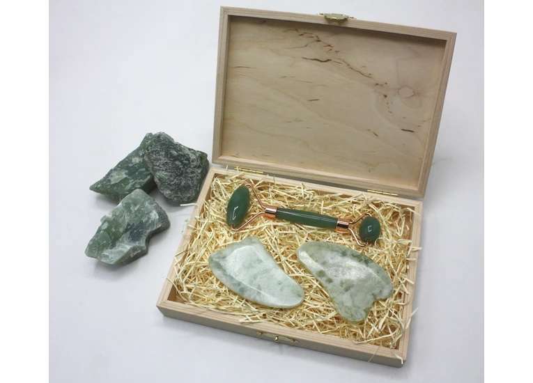 Массажный набор гуаша из нефрита