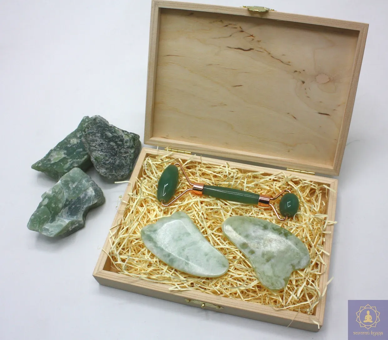 Масажний набір гуаша з нефриту