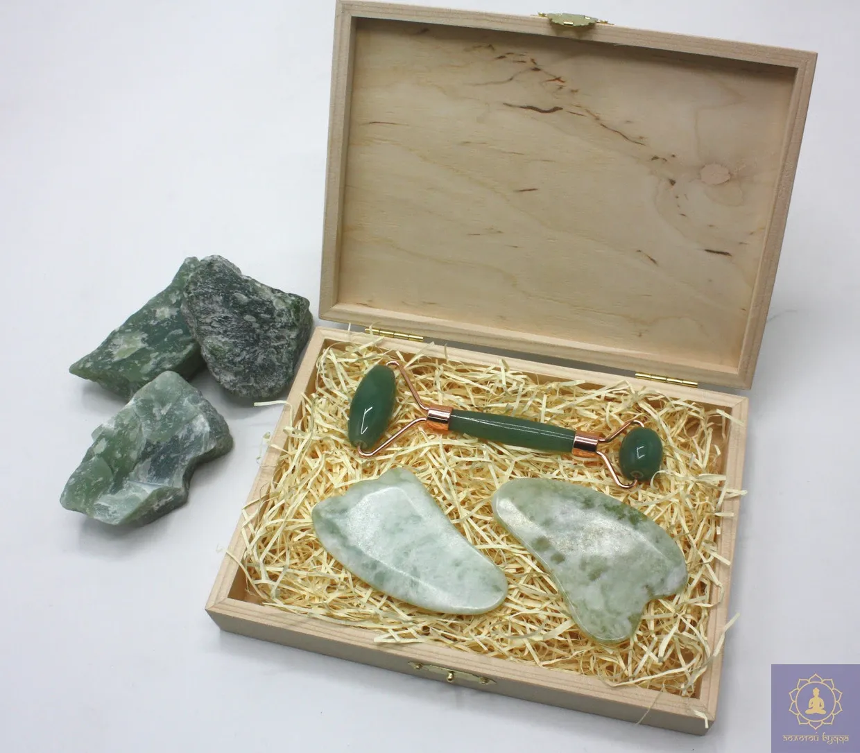 Масажний набір гуаша з нефриту