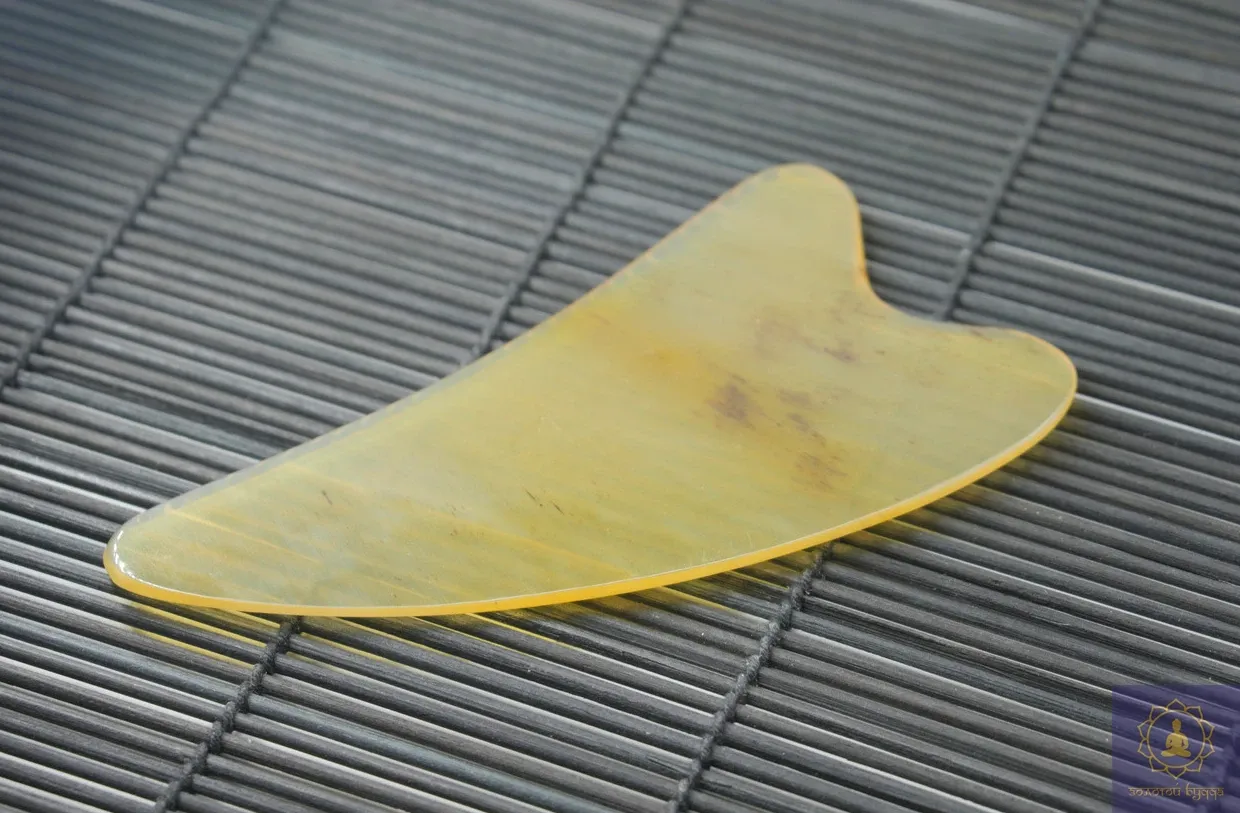 Скребок Гуаша кістка-ріг буйвола лапка велика