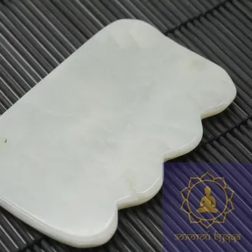 Скребок Гуаша нефрит прямой с волной