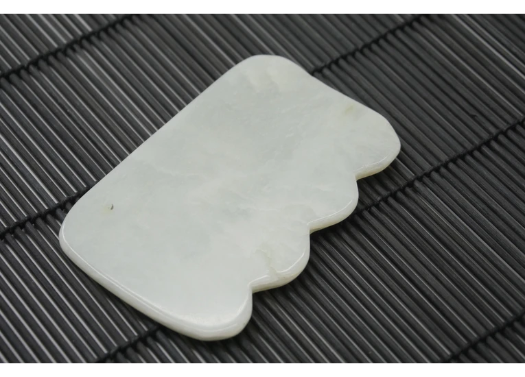 Скребок Гуаша нефрит прямий з хвилею