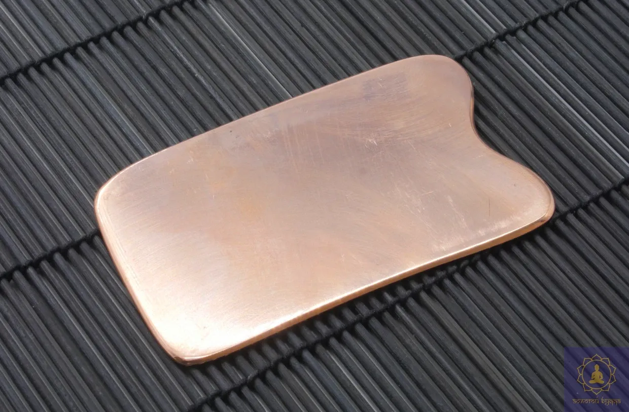 Гуаша скребок медный прямоугольный