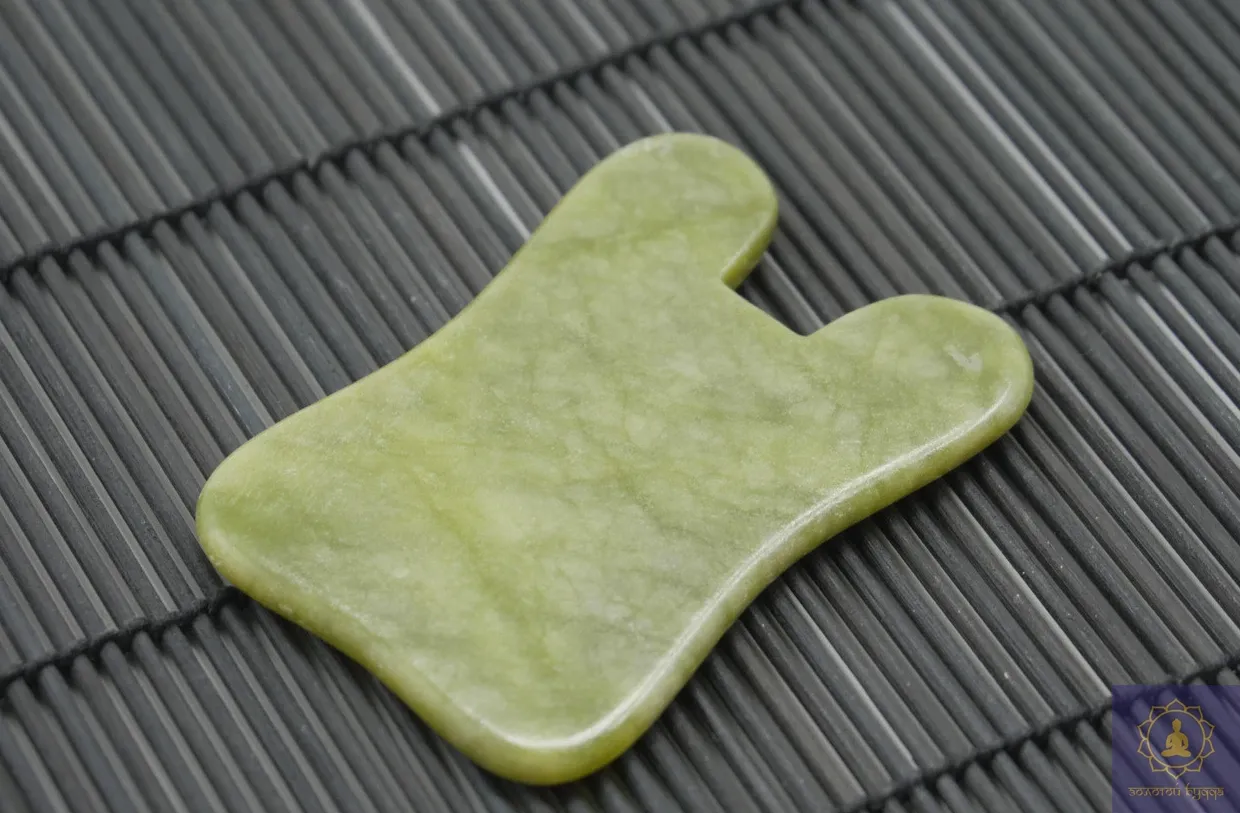 Скребок Гуаша нефрит Жад майка