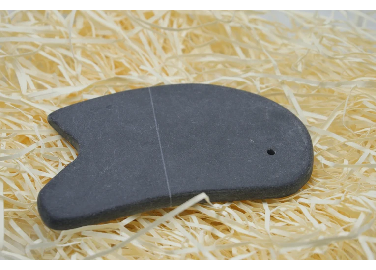 Гуаша скребок шунгит Бянь Ши овал с выемкой