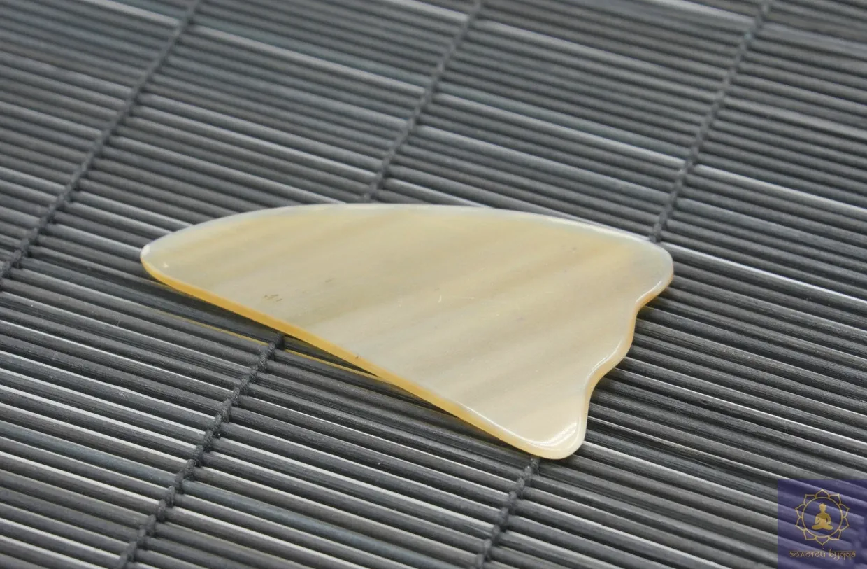 Скребок Гуаша ріг буйвола лапка 3х -пала світла