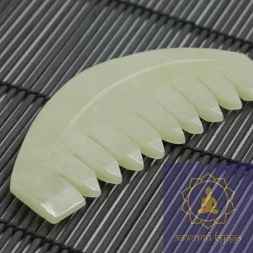 Скребок Гуаша нефрит гребень