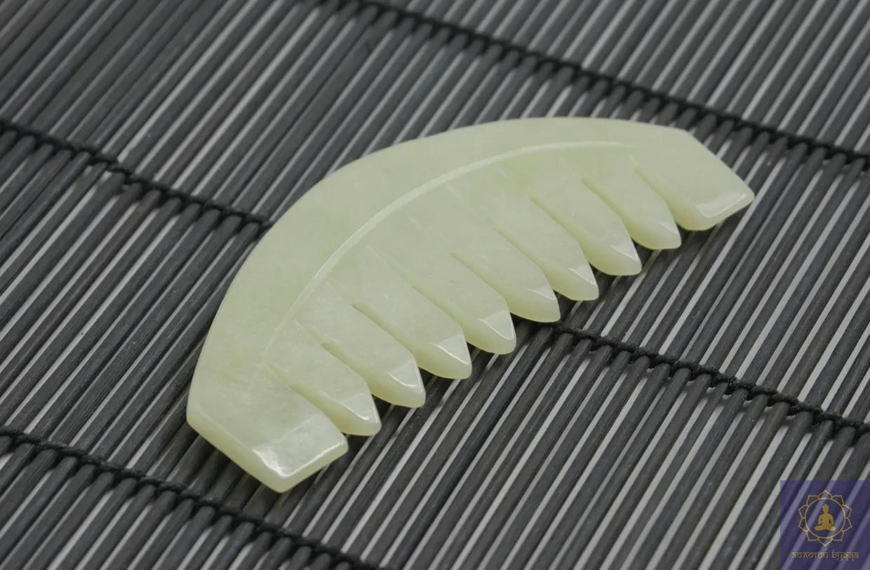 Скребок Гуаша нефрит гребень